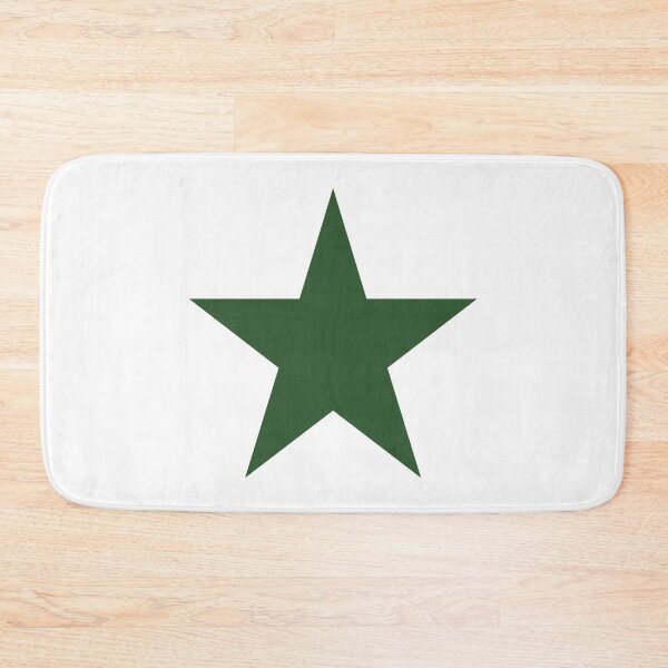 Item preview, Single PINE GREEN STAR on a WHITE Background designed and sold by RachelMacht.