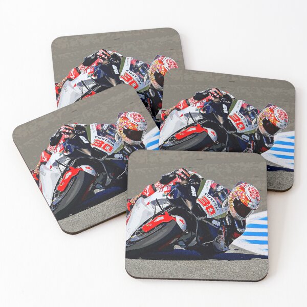 Item preview, Takaaki Nakagami on his 2024 MotoGP motorcycle racing in the corners watercolor designed and sold by Rodissimus1984.
