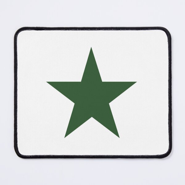 Item preview, Single PINE GREEN STAR on a WHITE Background designed and sold by RachelMacht.