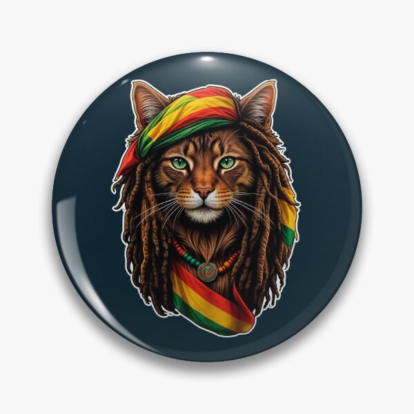 Item preview, Rastafarian cat designed and sold by GreenKingShop.