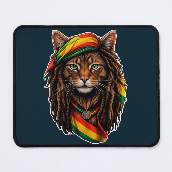 Item preview, Rastafarian cat designed and sold by GreenKingShop.