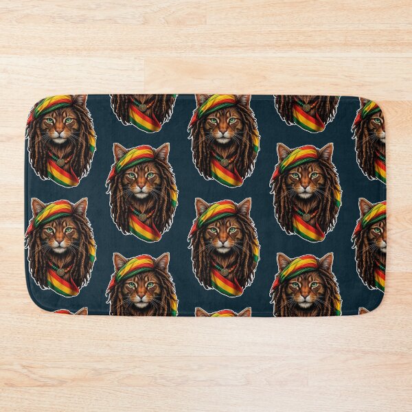 Item preview, Rastafarian cat designed and sold by GreenKingShop.