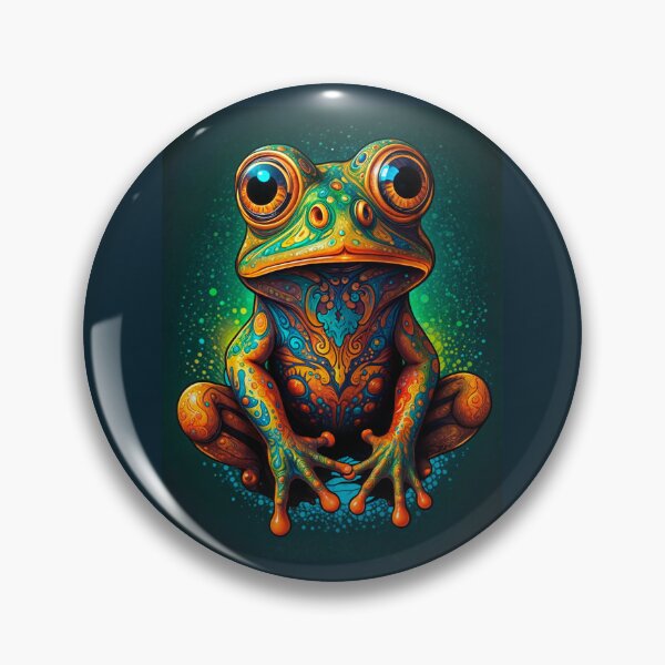 Artikelvorschau, Psychedelischer Frosch entworfen und verkauft von GreenKingShop.
