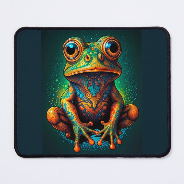 Item preview, Psychedellic frog designed and sold by GreenKingShop.
