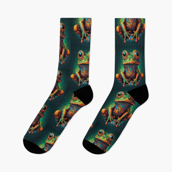 Item preview, Psychedellic frog designed and sold by GreenKingShop.