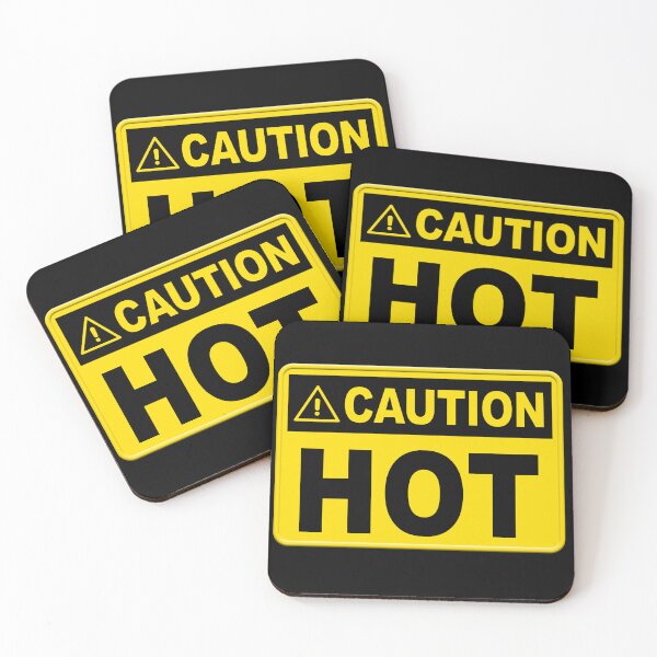 Item preview, Caution Hot Sign designed and sold by CoolCarVideos.