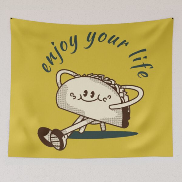 Item preview, enjoy your life- cute taco designed and sold by luna--design.