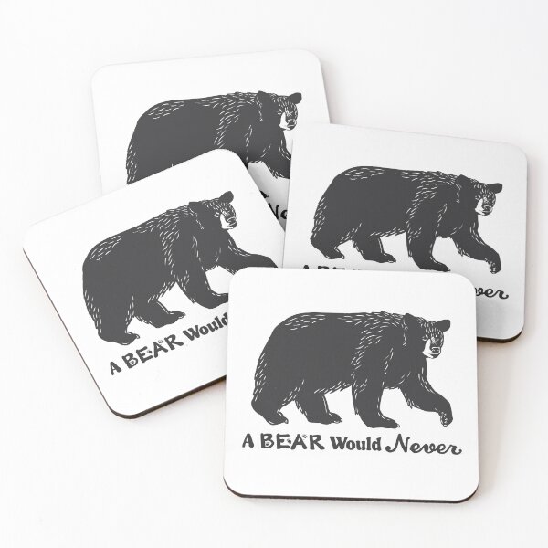 Item preview, A Bear Would Never (Black) designed and sold by Carolyn-Design.