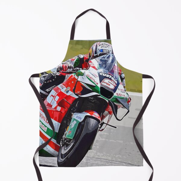 Item preview, Johann Zarco on his 2024 MotoGP motorcycle powering out of a corner watercolor designed and sold by Rodissimus1984.