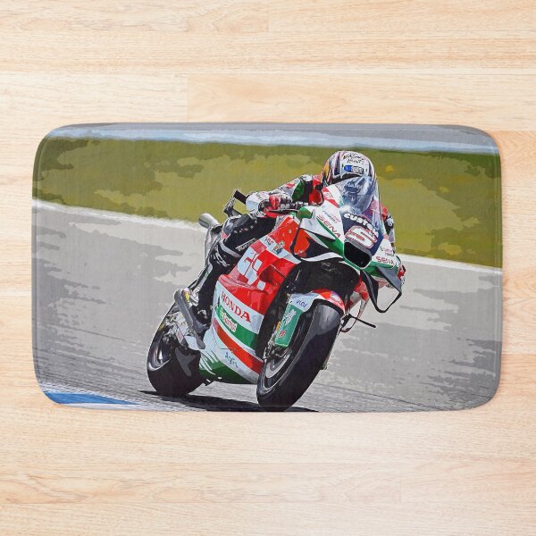 Item preview, Johann Zarco on his 2024 MotoGP motorcycle powering out of a corner watercolor designed and sold by Rodissimus1984.