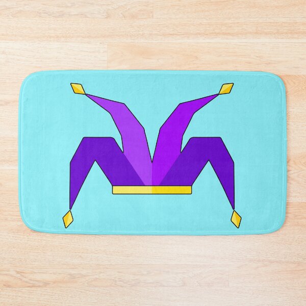 Item preview, Purple Simple jester, clown poligonal icon with golden bells designed and sold by shennix.