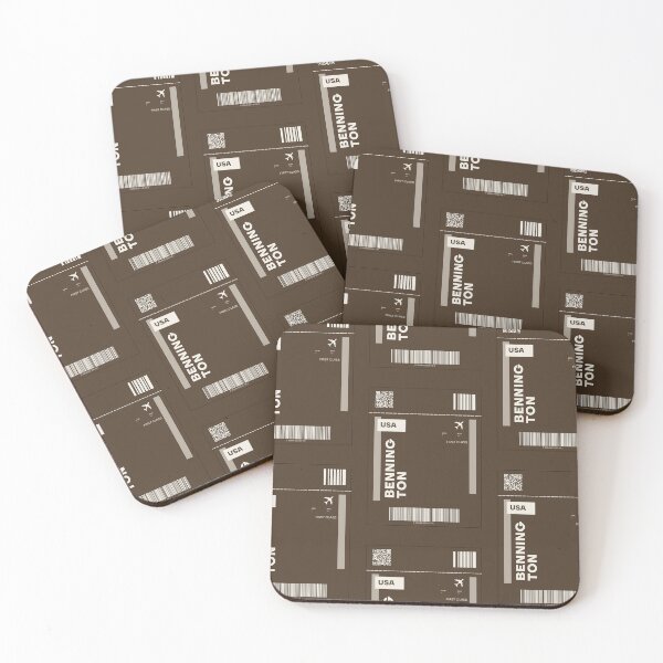 Item preview, Bennington USA - Cute Plane Ticket (Brown Background) designed and sold by RM-Journey.