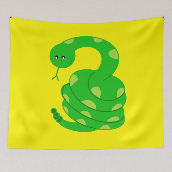 Item preview, Bold and Bright Green Snake designed and sold by LiaIsabellaArt.