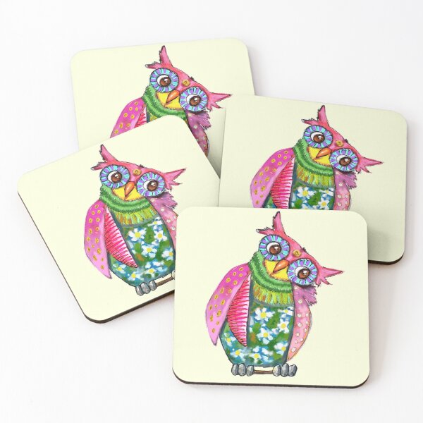 Item preview, Happy Owl: colorful with intricate patterns bird illustration designed and sold by adriaquart.