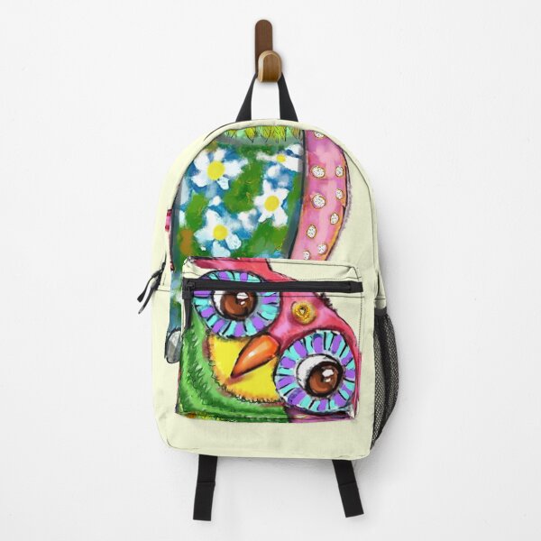 Item preview, Happy Owl: colorful with intricate patterns bird illustration designed and sold by adriaquart.