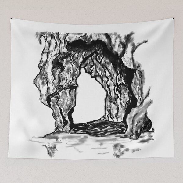 Item preview, Cave Charcoal and Ink Digital Sketch designed and sold by TaraTs.