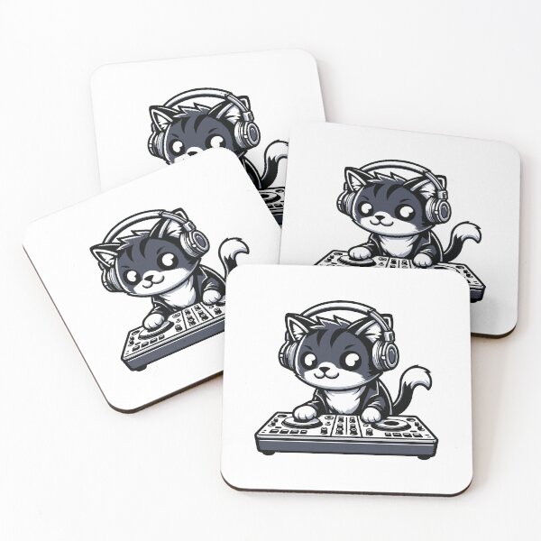 Item preview, Adorable DJ Cat on Decks designed and sold by Akioos.