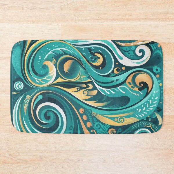 Item preview, Sea Breeze Serenade: Whimsical Abstract Waves and Swirls designed and sold by DesigntshirtWB.