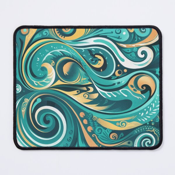 Item preview, Sea Breeze Serenade: Whimsical Abstract Waves and Swirls designed and sold by DesigntshirtWB.