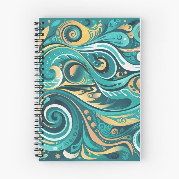 Item preview, Sea Breeze Serenade: Whimsical Abstract Waves and Swirls designed and sold by DesigntshirtWB.
