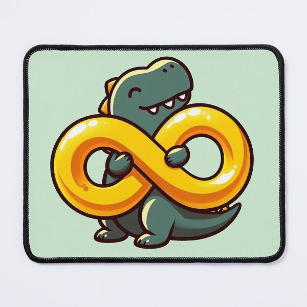 Item preview, Actually Autistic - Dino hugging gold infinity symbol designed and sold by Vkinsify.
