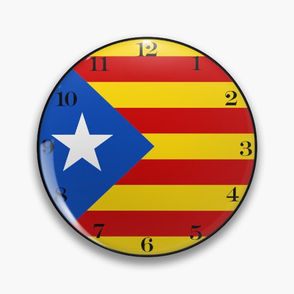 Item preview, Catalan flag wall clock designed and sold by Numbers-Art.