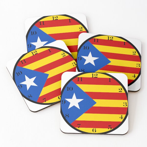 Item preview, Catalan flag wall clock designed and sold by Numbers-Art.