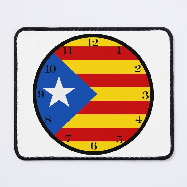 Item preview, Catalan flag wall clock designed and sold by Numbers-Art.