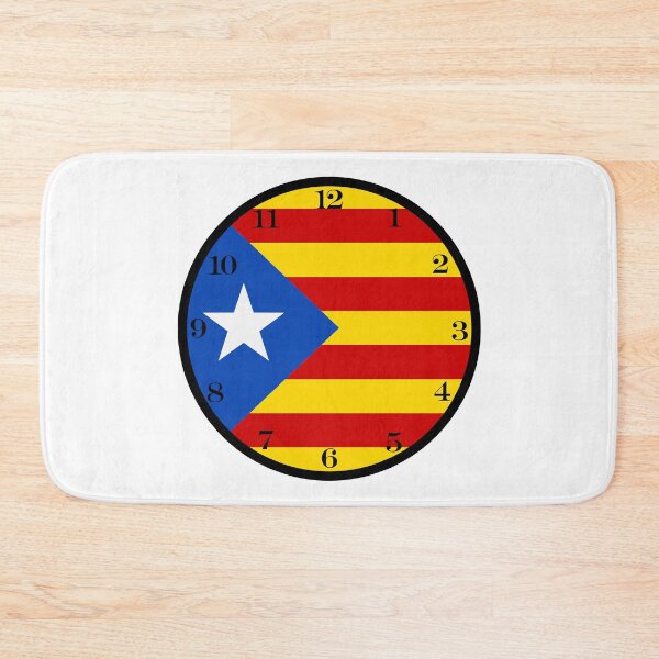 Item preview, Catalan flag wall clock designed and sold by Numbers-Art.