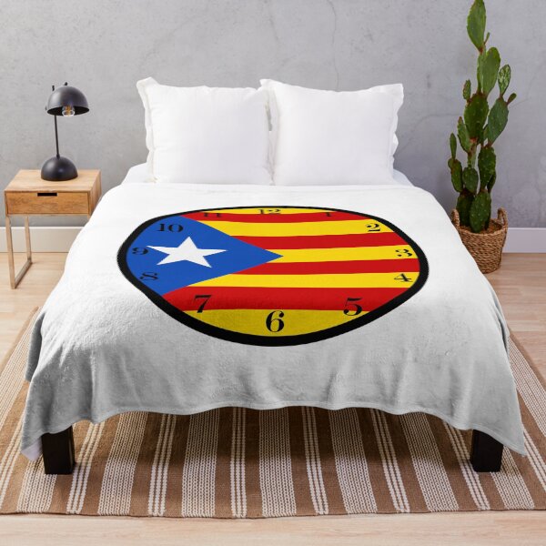 Item preview, Catalan flag wall clock designed and sold by Numbers-Art.
