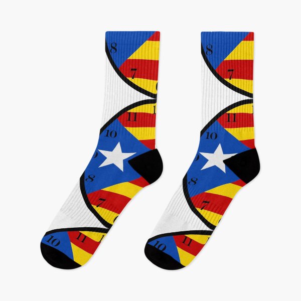 Item preview, Catalan flag wall clock designed and sold by Numbers-Art.