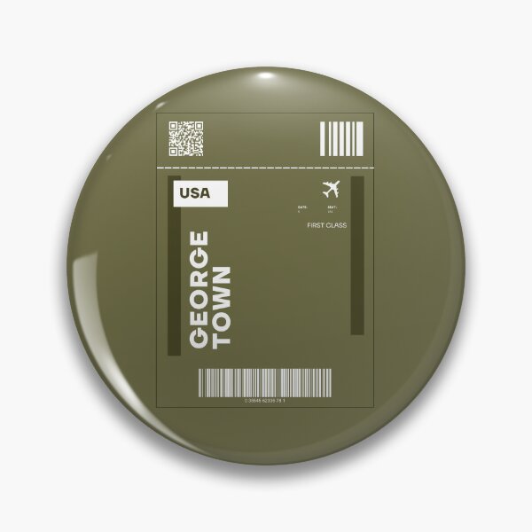 Item preview, Georgetown, USA - Minimalist Plane Ticket Design designed and sold by RM-Journey.