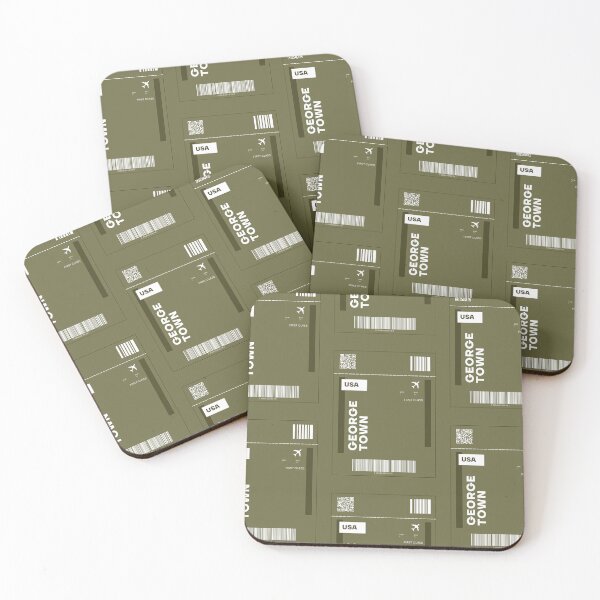 Item preview, Georgetown, USA - Minimalist Plane Ticket Design designed and sold by RM-Journey.