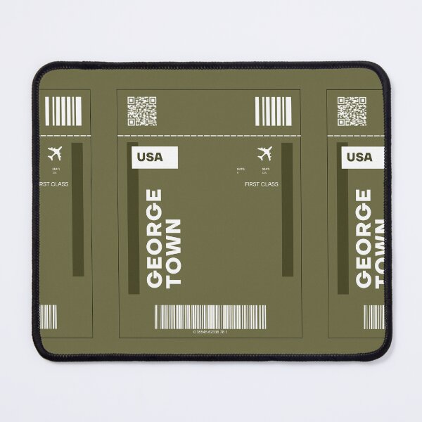 Item preview, Georgetown, USA - Minimalist Plane Ticket Design designed and sold by RM-Journey.