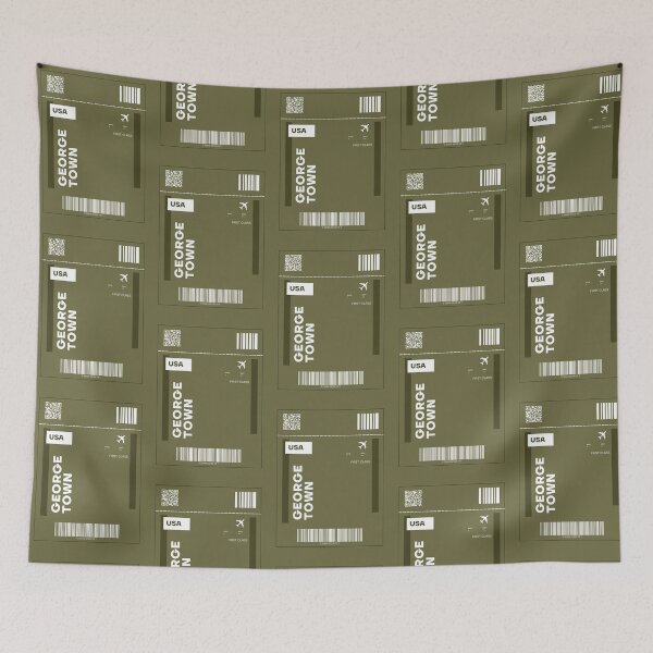 Item preview, Georgetown, USA - Minimalist Plane Ticket Design designed and sold by RM-Journey.