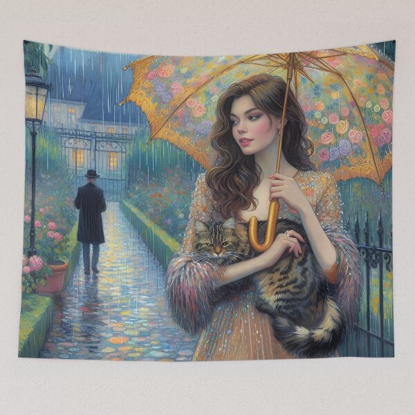 Item preview, The image of a "Girl with an umbrella" is often embodied by artists in various genres and styles of art designed and sold by aleksandr13.