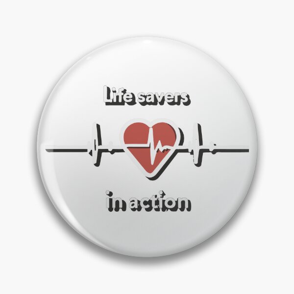 Item preview, Life Savers in Action - ECG Heartbeat Heart designed and sold by NiftyWrx.