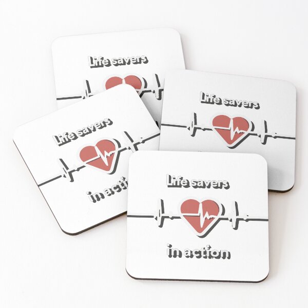 Item preview, Life Savers in Action - ECG Heartbeat Heart designed and sold by NiftyWrx.