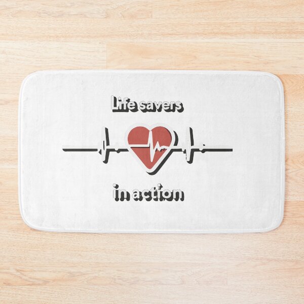 Item preview, Life Savers in Action - ECG Heartbeat Heart designed and sold by NiftyWrx.