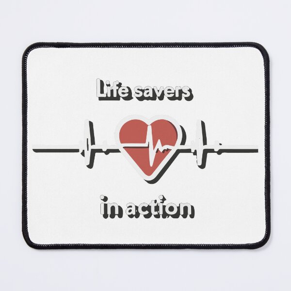 Item preview, Life Savers in Action - ECG Heartbeat Heart designed and sold by NiftyWrx.