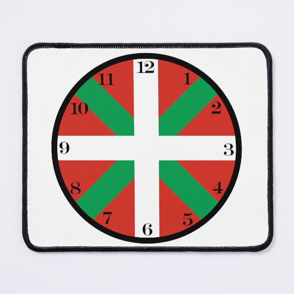 Item preview, Basque flag wall clock designed and sold by Numbers-Art.