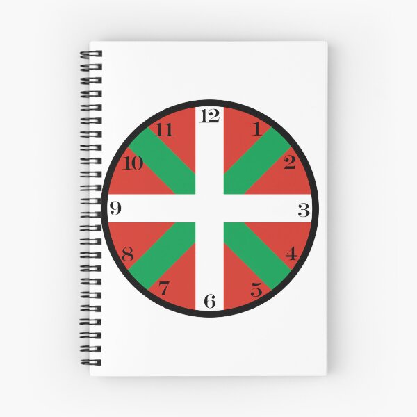 Item preview, Basque flag wall clock designed and sold by Numbers-Art.