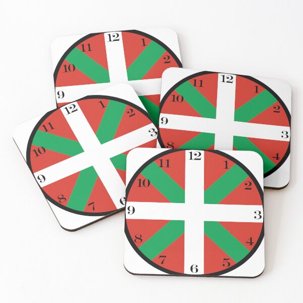 Item preview, Basque flag wall clock designed and sold by Numbers-Art.