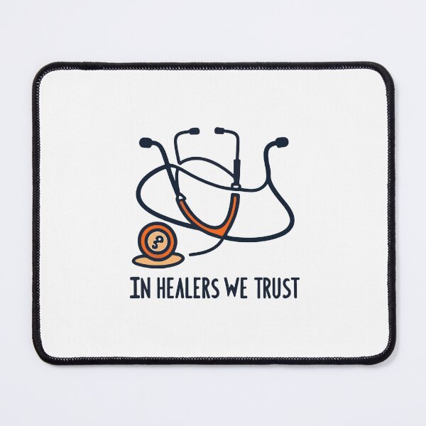 Item preview, In Healers We Trust - Medical Emblem Design designed and sold by NiftyWrx.