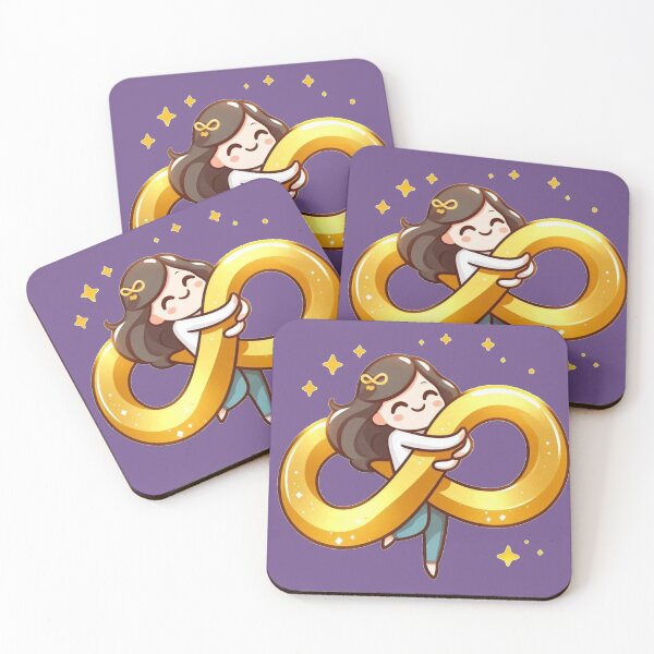 Item preview, Actually Autistic - Gold infinity symbol hug designed and sold by Vkinsify.