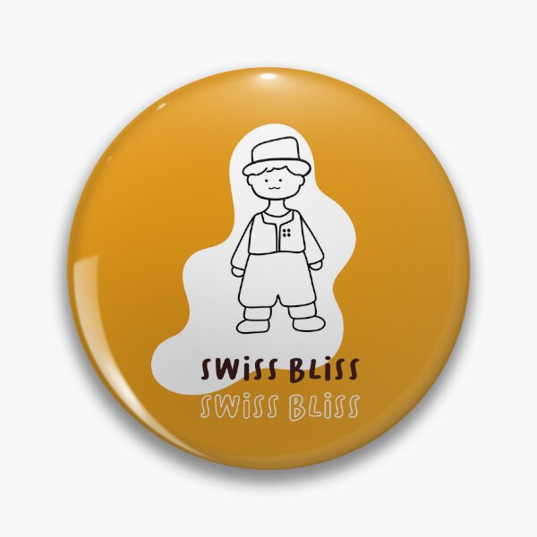 Item preview, Swiss Bliss - Cute Boy in Swiss Clothing (Yellow/Orange Background) designed and sold by RM-Journey.