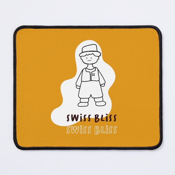 Item preview, Swiss Bliss - Cute Boy in Swiss Clothing (Yellow/Orange Background) designed and sold by RM-Journey.