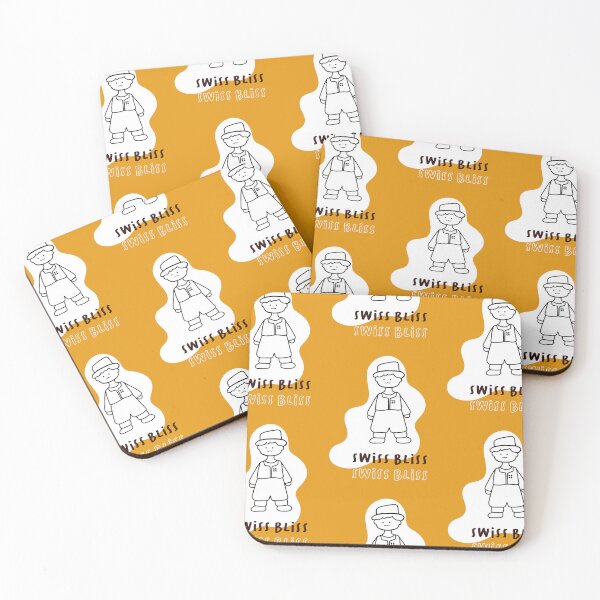 Item preview, Swiss Bliss - Cute Boy in Swiss Clothing (Yellow/Orange Background) designed and sold by RM-Journey.