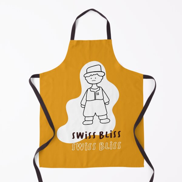 Item preview, Swiss Bliss - Cute Boy in Swiss Clothing (Yellow/Orange Background) designed and sold by RM-Journey.