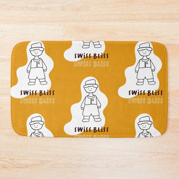 Item preview, Swiss Bliss - Cute Boy in Swiss Clothing (Yellow/Orange Background) designed and sold by RM-Journey.